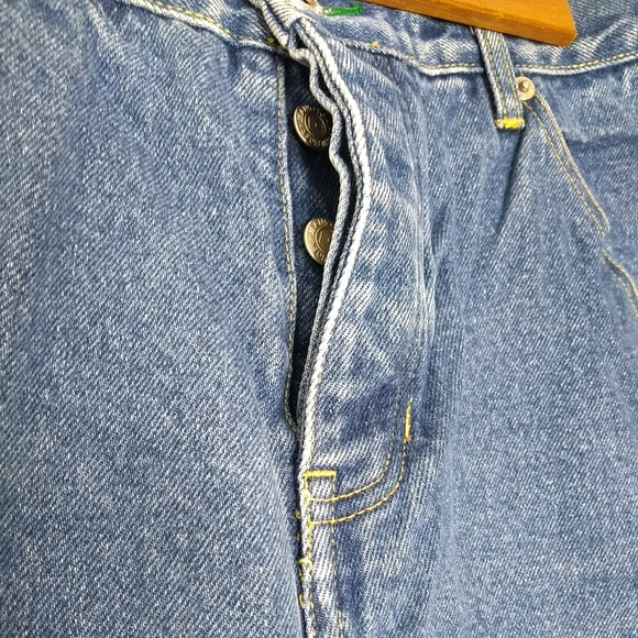 Tommy Hilfiger Blue Jeans Womens Size 9 Cargo Straight Leg Knee Patches - Picture 4 of 14